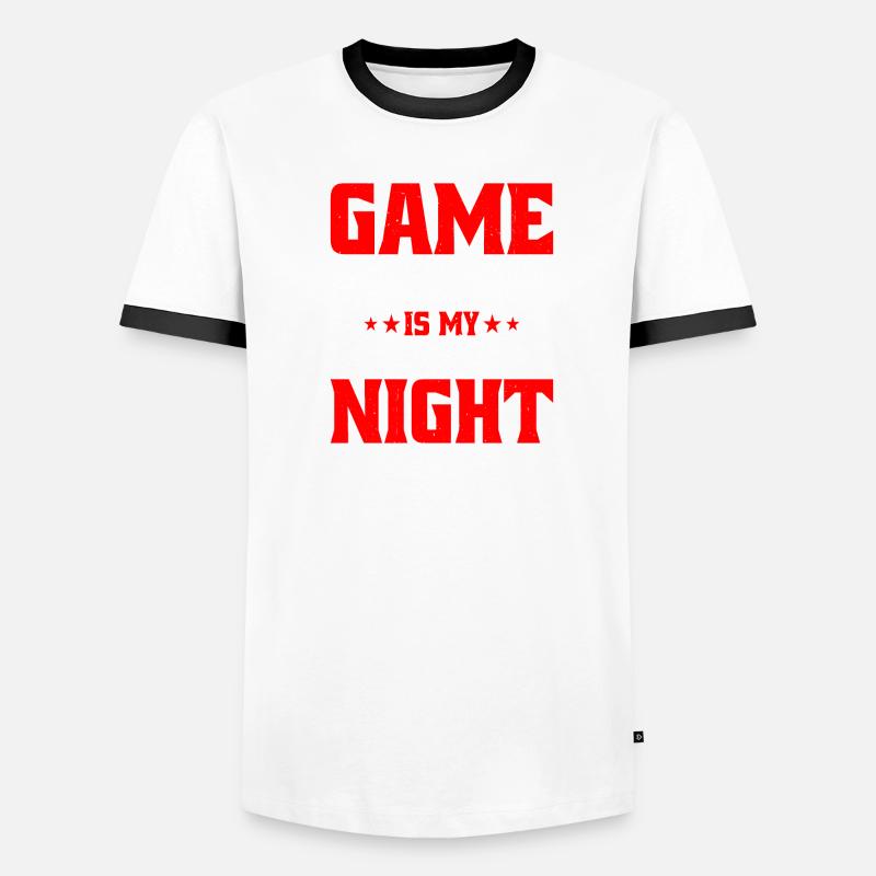 La soirée de jeu est ma soirée préférée T-shirt contrasté Homme