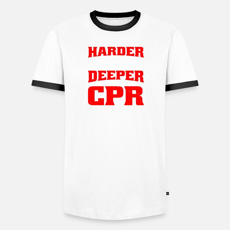 Plus difficile, plus rapide, plus profond parce que la RCR sauve des vies 7 T-shirt contrasté Homme