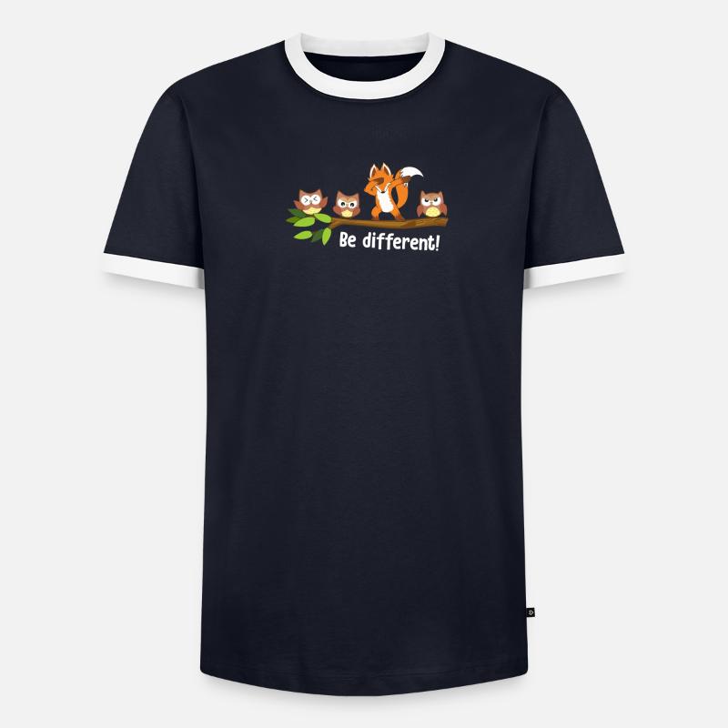 Soyez différent Dabbing Fox T-shirt contrasté Homme