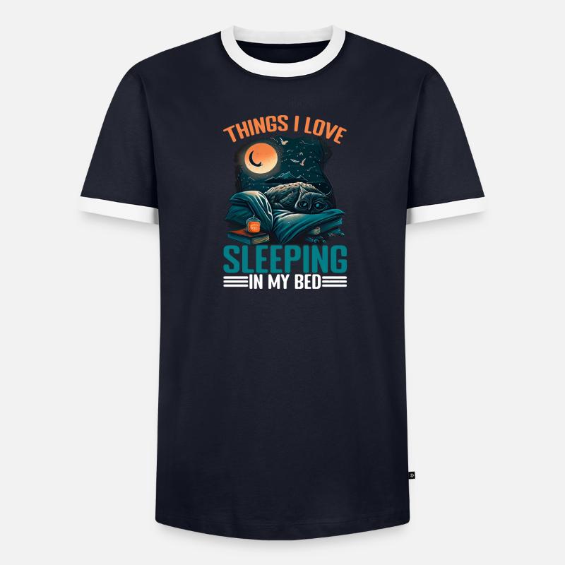 Les choses que j’aime, dormir dans mon lit 13 T-shirt contrasté Homme