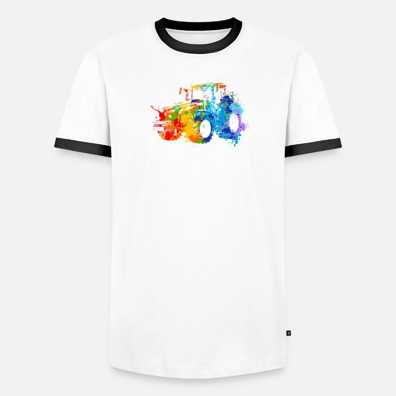 Splash Traktor Männer Kontrast-T-Shirt