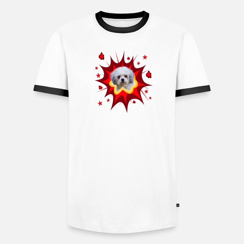 Conception de chien comique - Pow - Bolonka T-shirt contrasté Homme