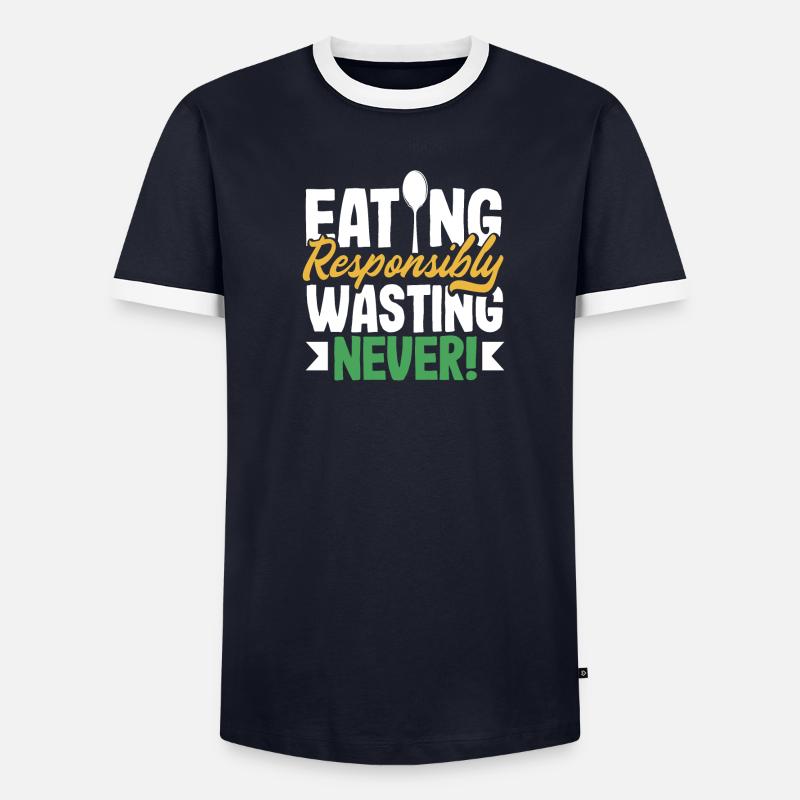 Eating Responsibly, Wasting Never! Mindful - Men's Ringer Shirt - undefined