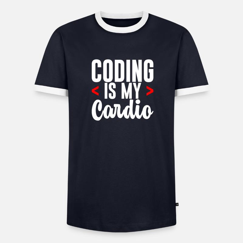 Coding Is My Cardio 2 - Männer Kontrast-T-Shirt - undefined