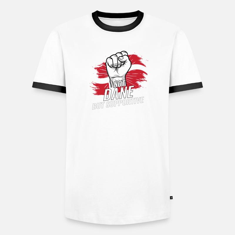 Pas danois mais un pays du drapeau du Danemark T-shirt contrasté Homme