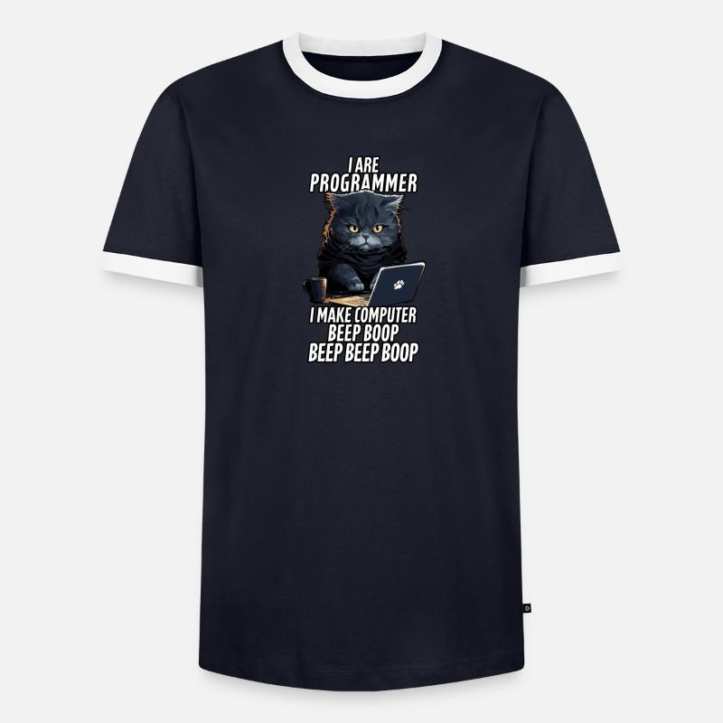 Ich bin Programmierer Beep Boop Männer Kontrast-T-Shirt