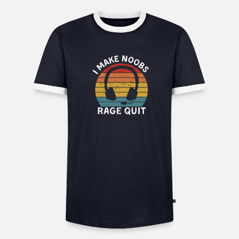 I make noobs rage quit Männer Kontrast-T-Shirt