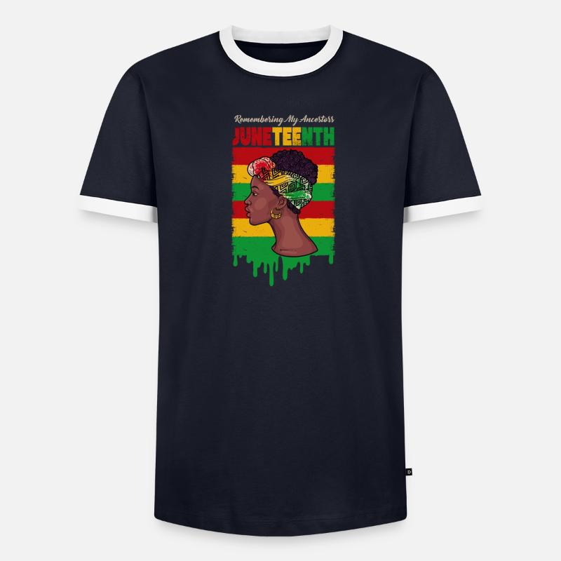 Juneteenth 1865 Se souvenir de mes ancêtres T-shirt contrasté Homme
