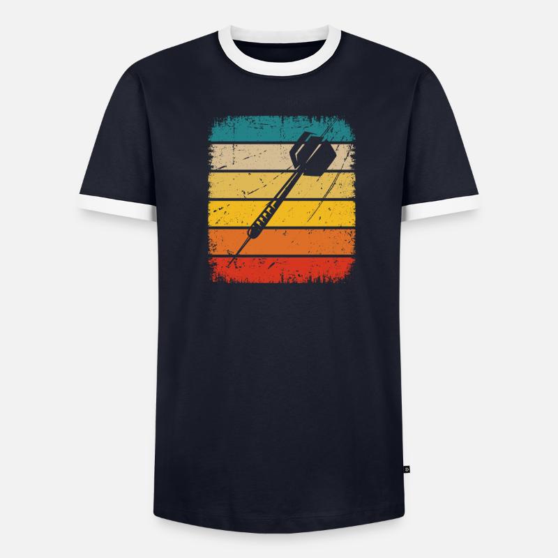 Rectangle rétro - fléchette - T-shirt contrasté Homme