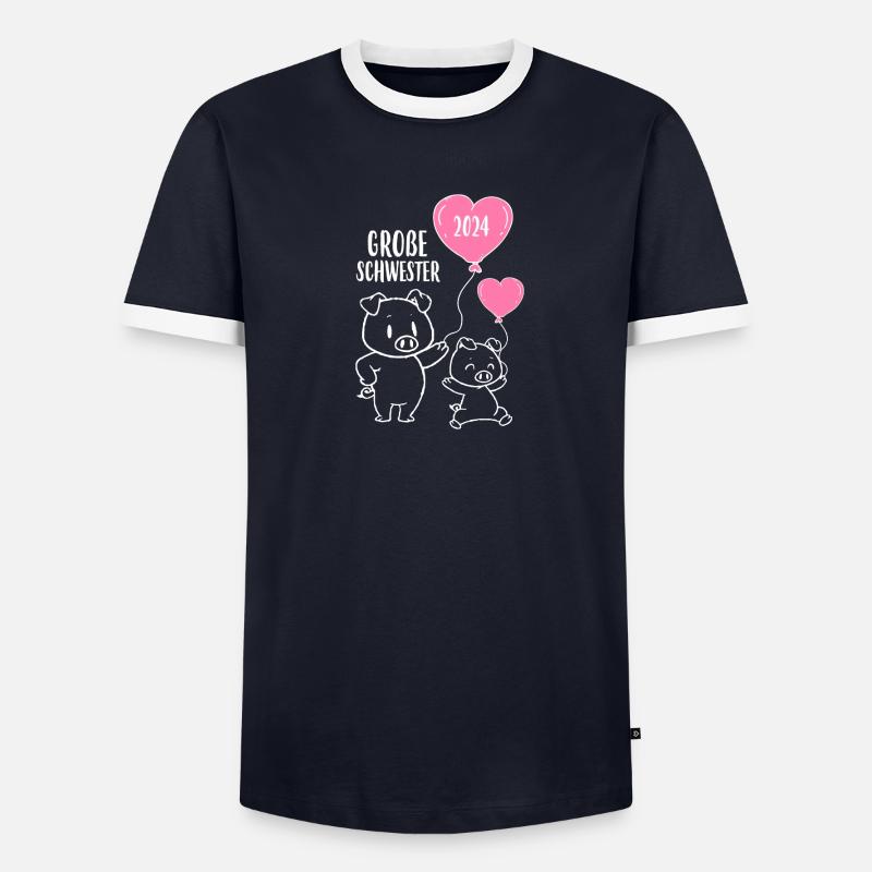 Große Schwester 2024 - Männer Kontrast-T-Shirt - undefined