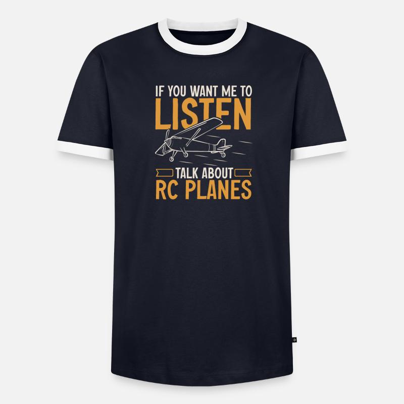Remote Controlled Airplane Model Airplane Men's Ringer Shirt