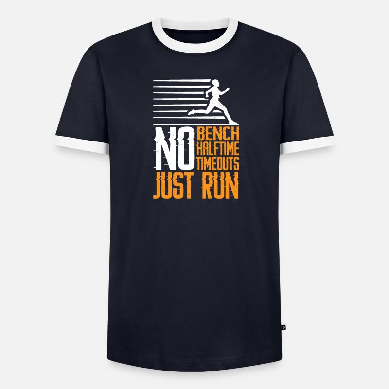 Pas de banc, pas de mi-temps, pas de temps mort, juste 3 points d’arrêt T-shirt contrasté Homme