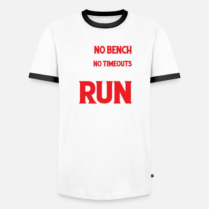 Pas de banc, pas de mi-temps, pas de temps mort, juste 2 T-shirt contrasté Homme