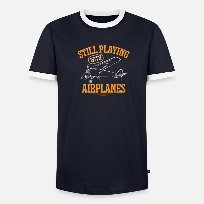 Modèle d’avion télécommandé T-shirt contrasté Homme