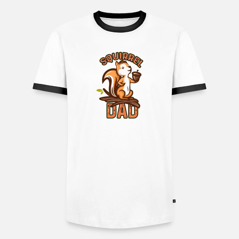 Squirrel Dad Rodent Gopher Chipmunk Funny Quote Men's Ringer Shirt