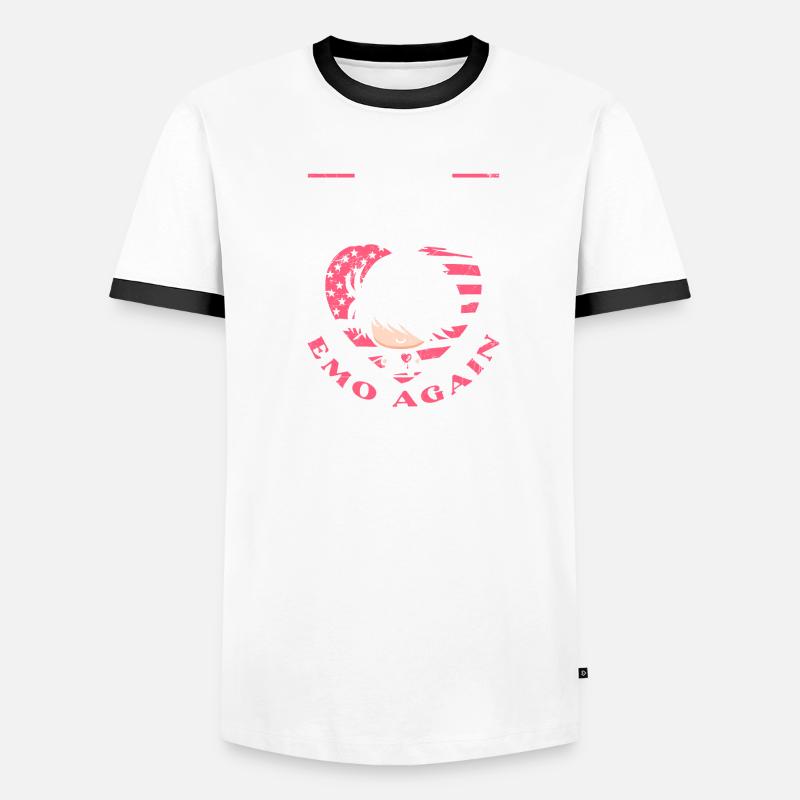 Emoticon Make America Emo Again Emocore Esthétique T-shirt contrasté Homme