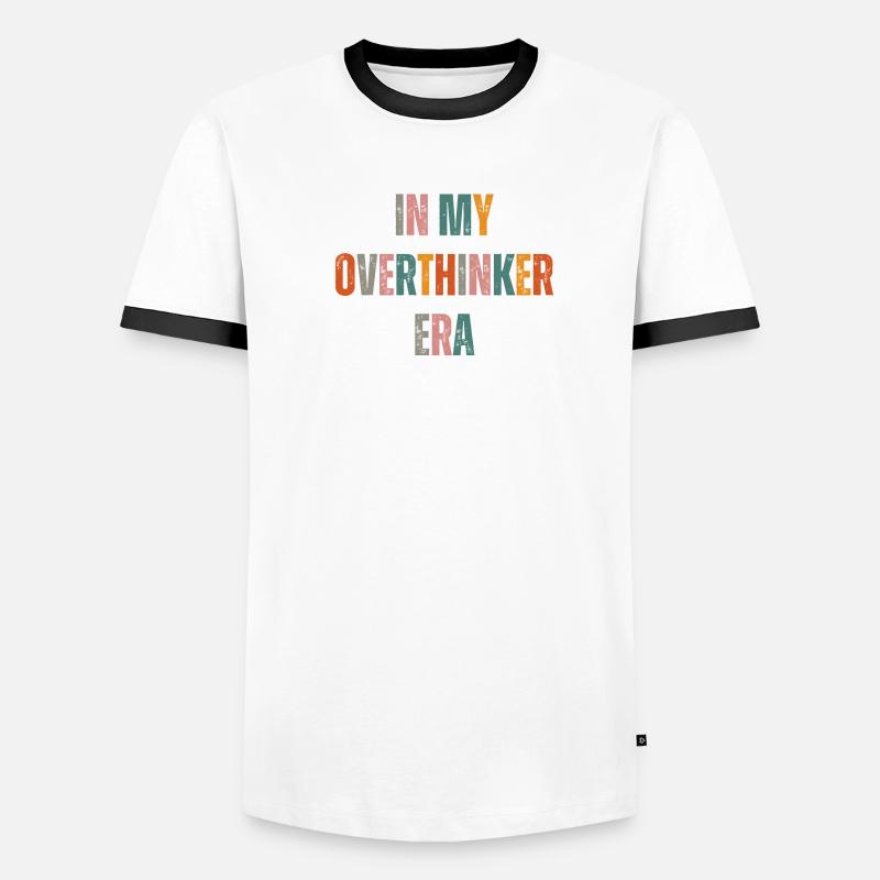 Dans mon ère Overthinker Overthink T-shirt contrasté Homme