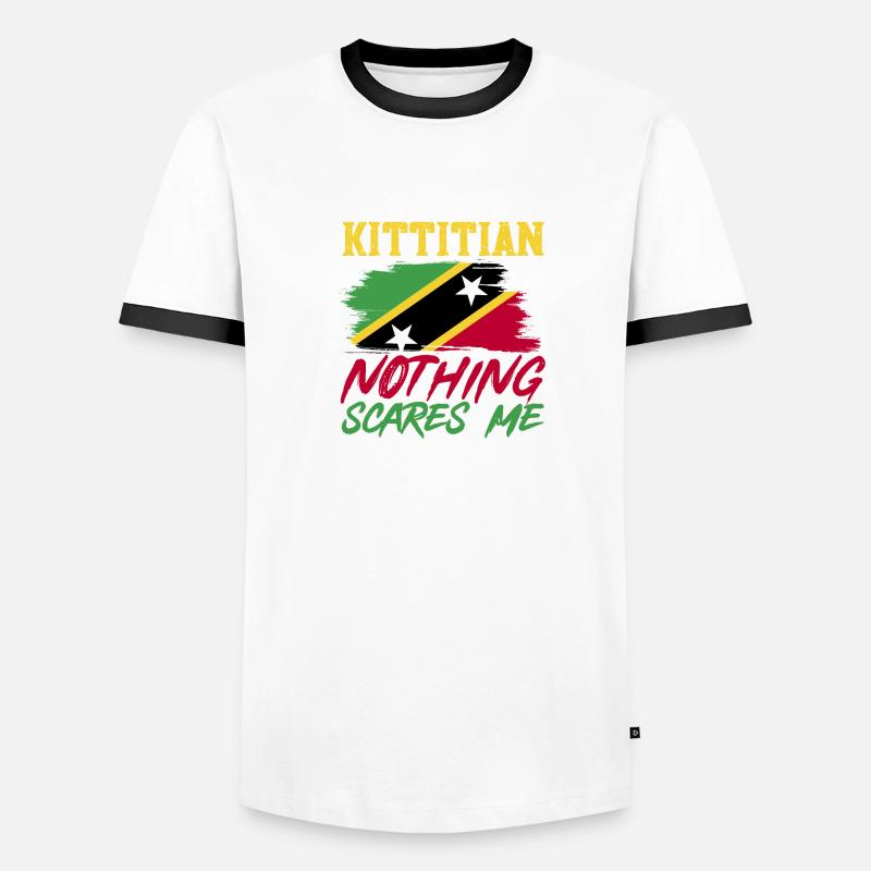 Drapeau de Saint-Kitts-et-Nevis T-shirt contrasté Homme