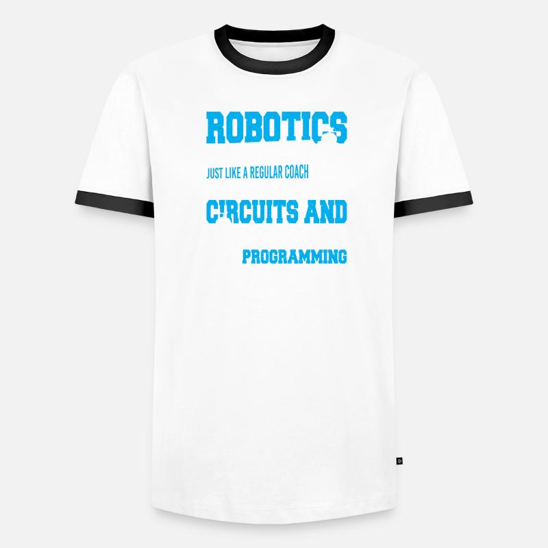 Cool Funny Build Robot Droid Builder Robotics Coac Men's Ringer Shirt