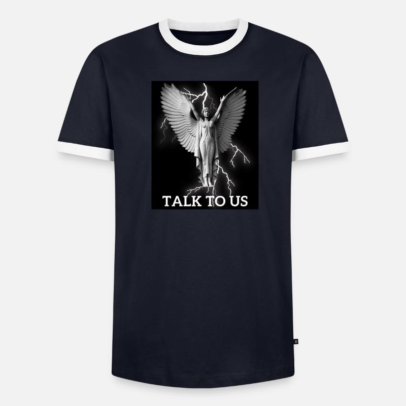 Engel Blitz Talk to us Männer Kontrast-T-Shirt