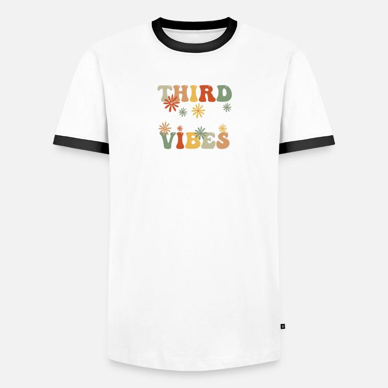 Third Grade Vibes Third Grade Team Retro 100 Men's Ringer Shirt