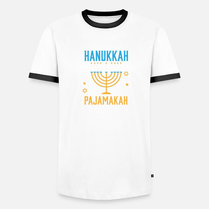 Juif c’est mon pyjama de Hanoukka assorti T-shirt contrasté Homme