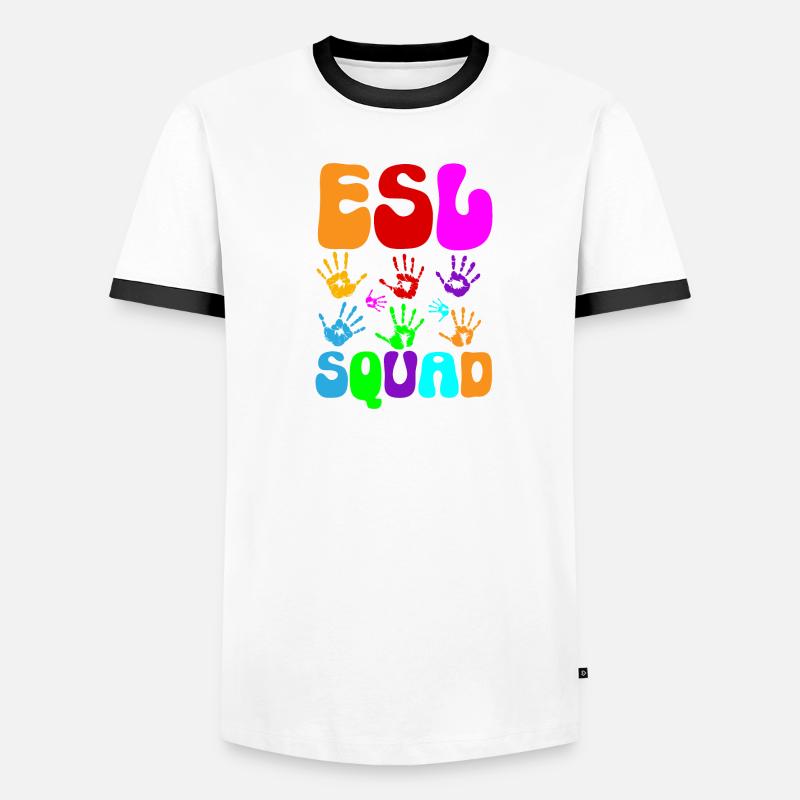 Teacher English Second Language Foreign Language Men's Ringer Shirt