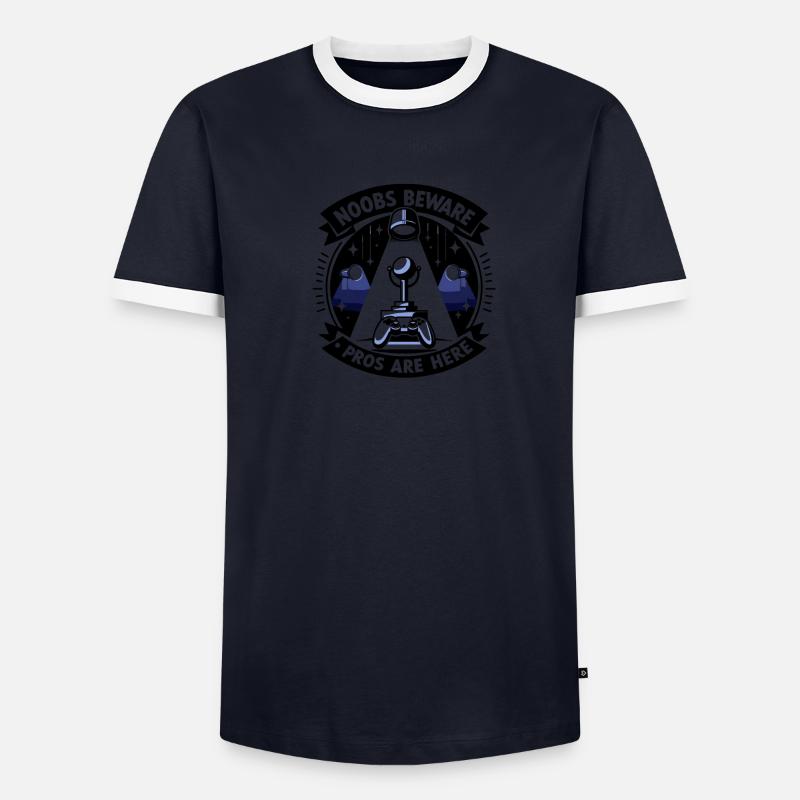 Noobs Beware Pros Are Here Men's Ringer Shirt