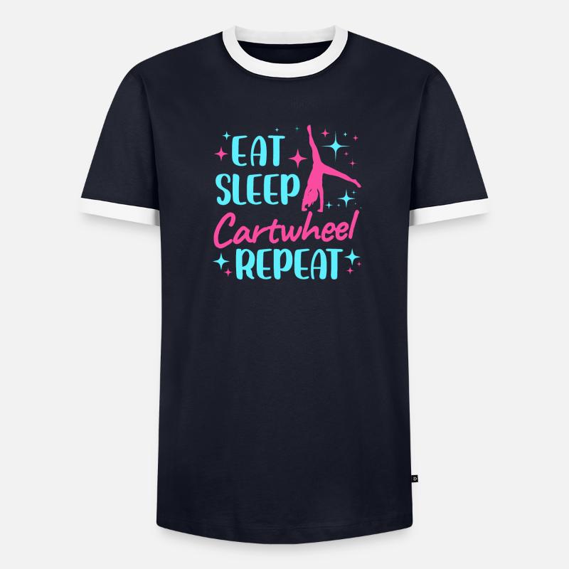 Manger Dormir Roue de charrette Répéter T-shirt contrasté Homme