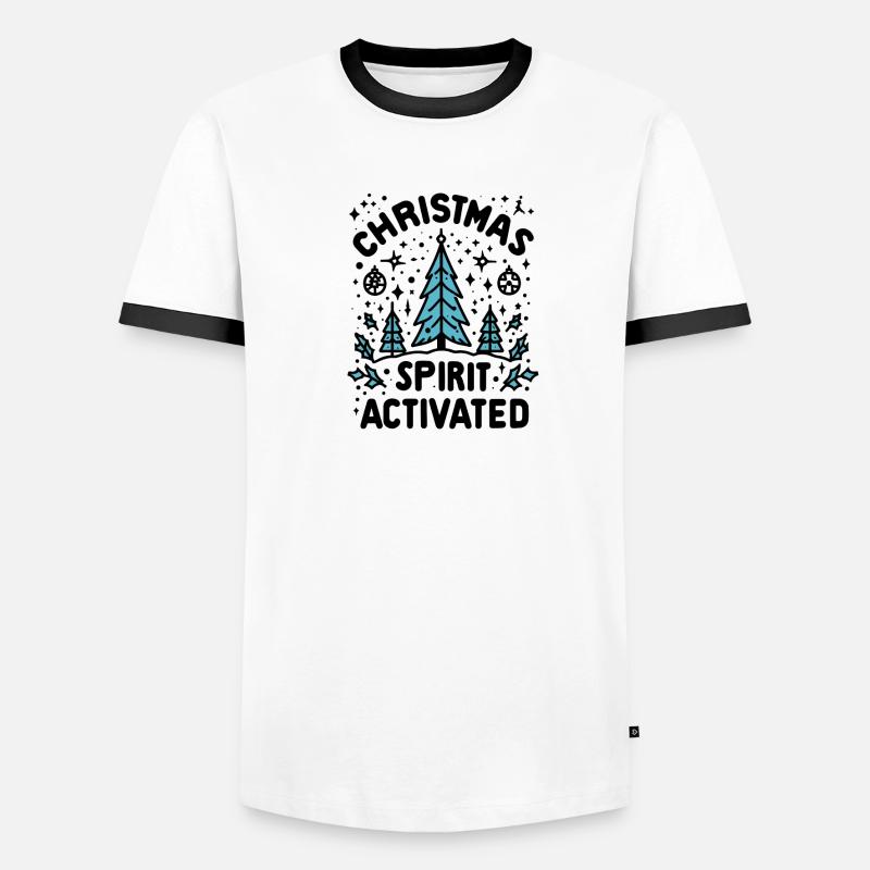 de Noël activé T-shirt contrasté Homme