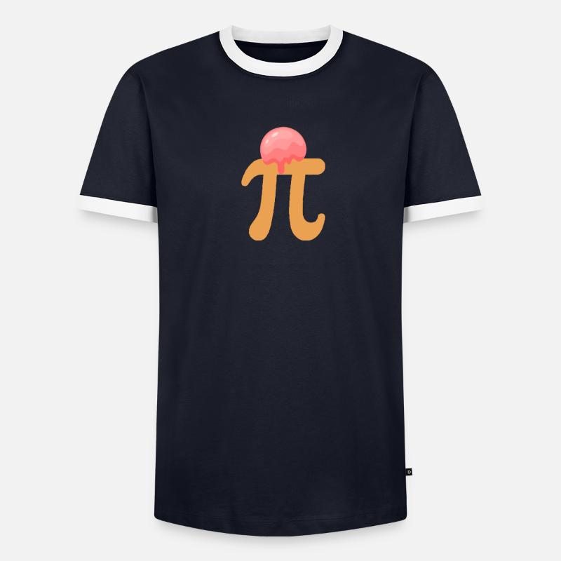 Pi Day A La Mode Drôle Math Geek Pie Crème Glacée T-shirt contrasté Homme