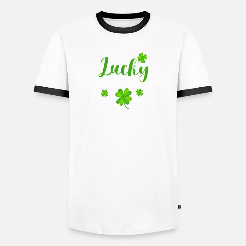 Une maman heureuse Trèfles de la Saint-Patrick T-shirt contrasté Homme