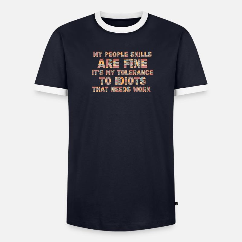 Mes compétences relationnelles sont très bien T-shirt contrasté Homme