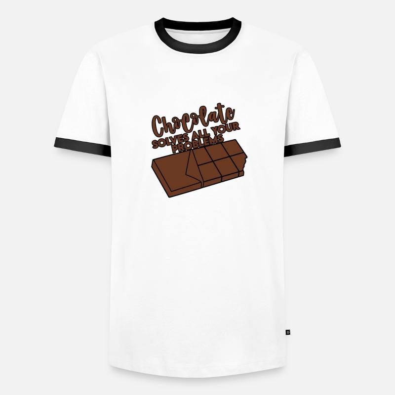 Chocolate Solves All Your Problems 4 Männer Kontrast-T-Shirt