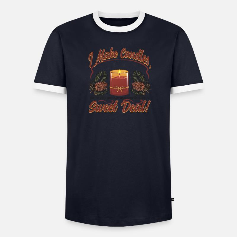 odeur de bougie à la maison T-shirt contrasté Homme