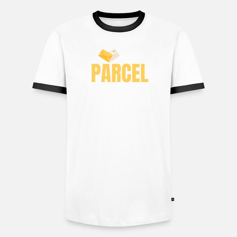 The crazy postal worker is missing a parcel Men's Ringer Shirt