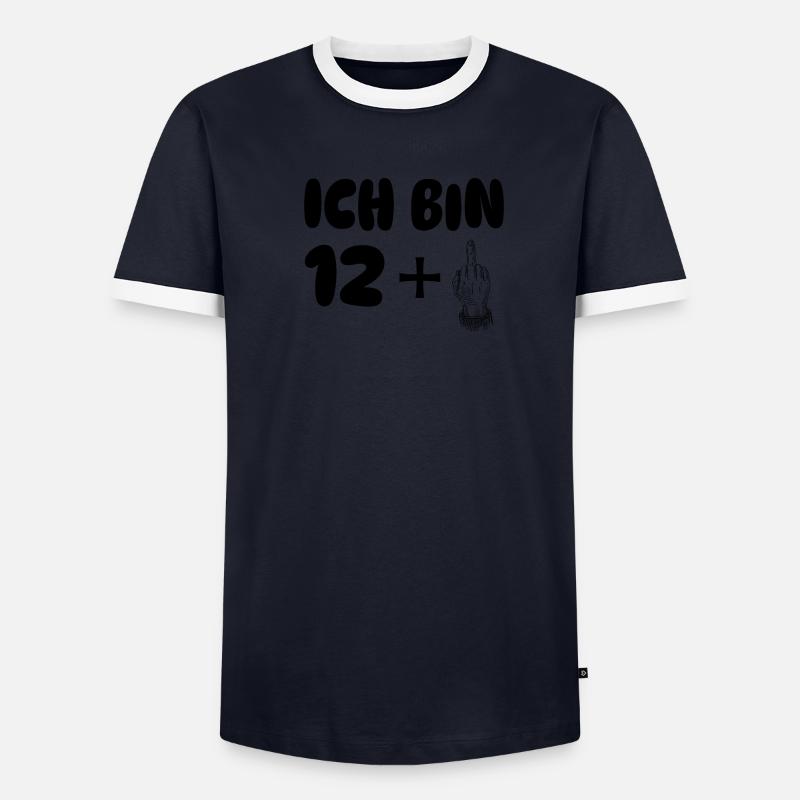 ich bin 13 Männer Kontrast-T-Shirt