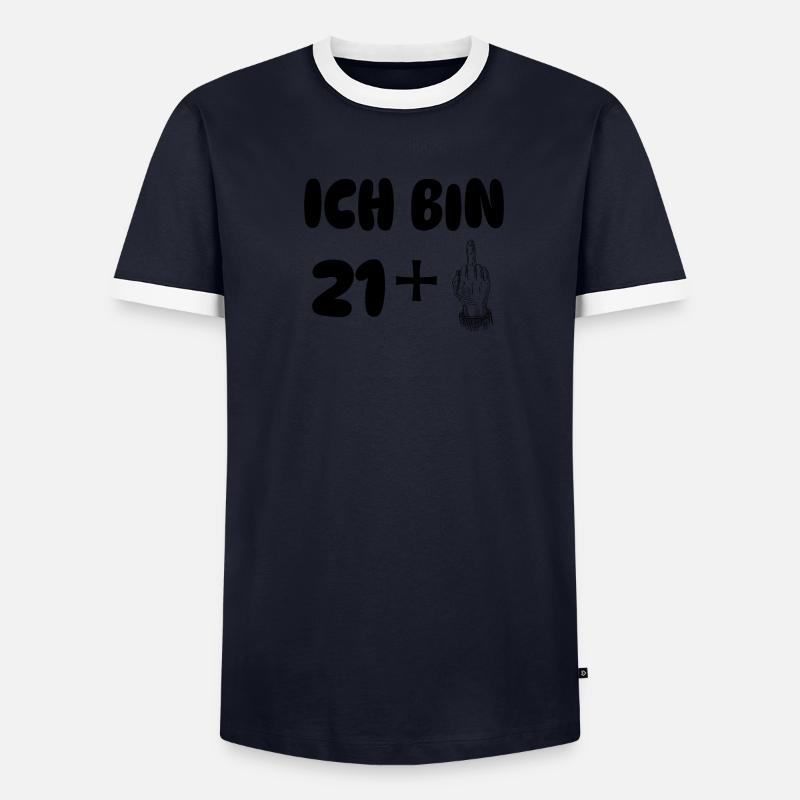ich bin 22 Männer Kontrast-T-Shirt