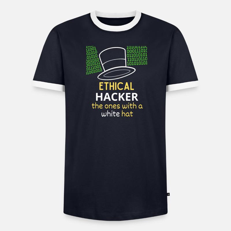 Ethical Hacker White Hat T-shirt contrasté Homme