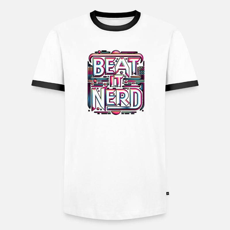 Beat it Nerd 10 Männer Kontrast-T-Shirt