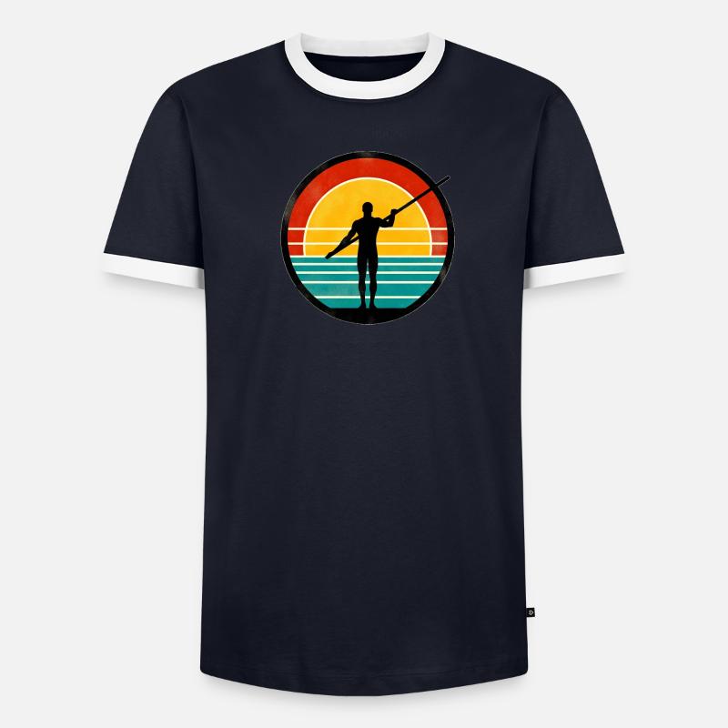Saut à la perche T-shirt contrasté Homme