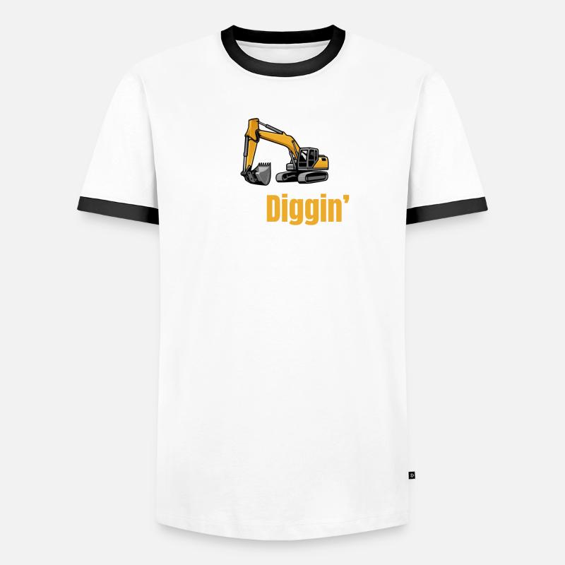 It's Diggin Time: Baggerfahrer, Baggerfahrer, Männer Kontrast-T-Shirt