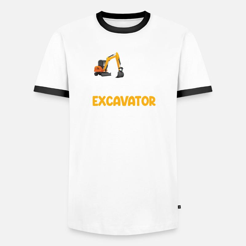 Echte Männer Antrieb Bagger Bagger Bagger Bagger Männer Kontrast-T-Shirt