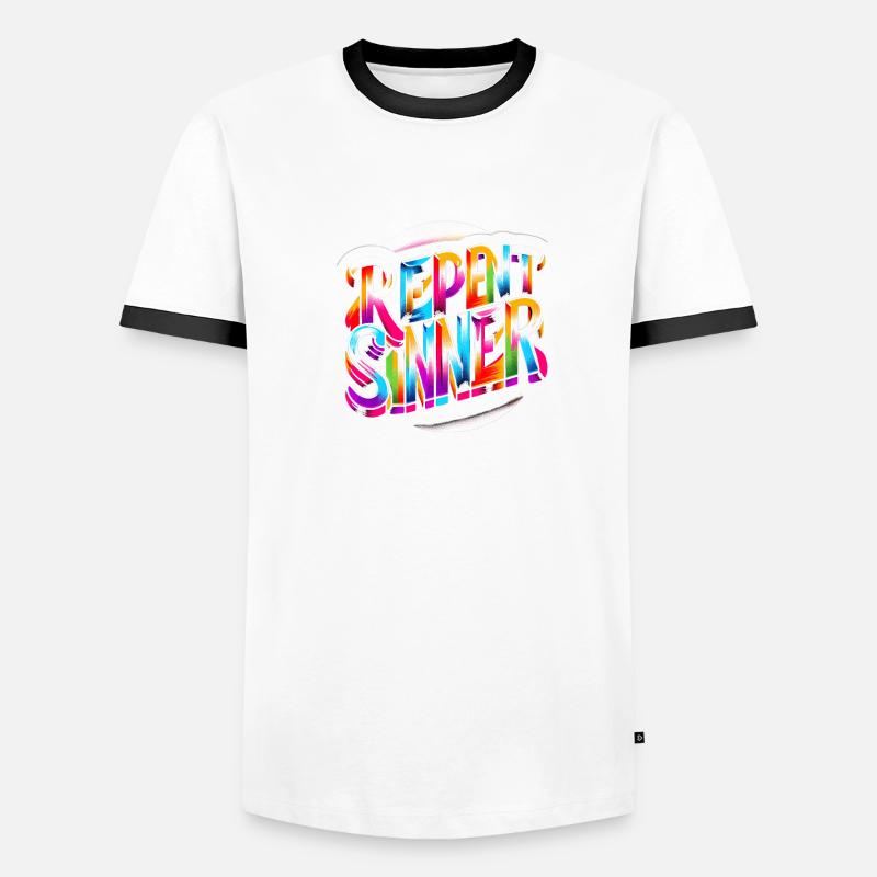 Repent Sinner 17 Men's Ringer Shirt