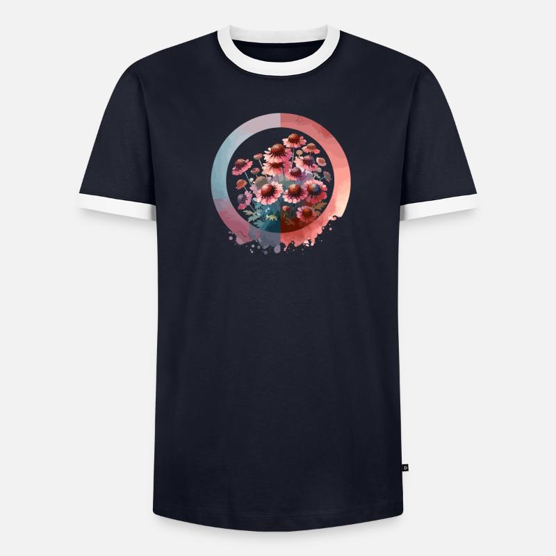 Helenium gezeichnet Männer Kontrast-T-Shirt