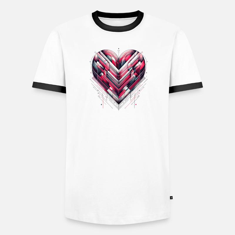 Futuristic Heart Men's Ringer Shirt