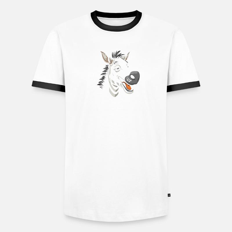 Zebra Männer Kontrast-T-Shirt