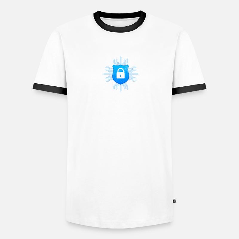 Cyber security hacker hacking Men's Ringer Shirt