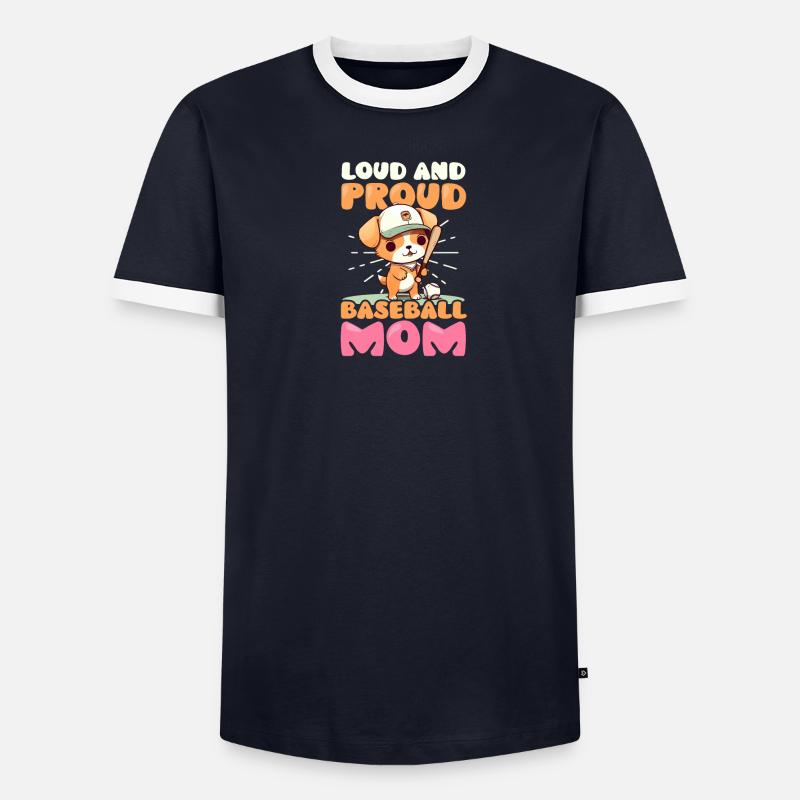 Baseball-Mutter Laute Stolze Baseball-Mutter - Männer Kontrast-T-Shirt - undefined