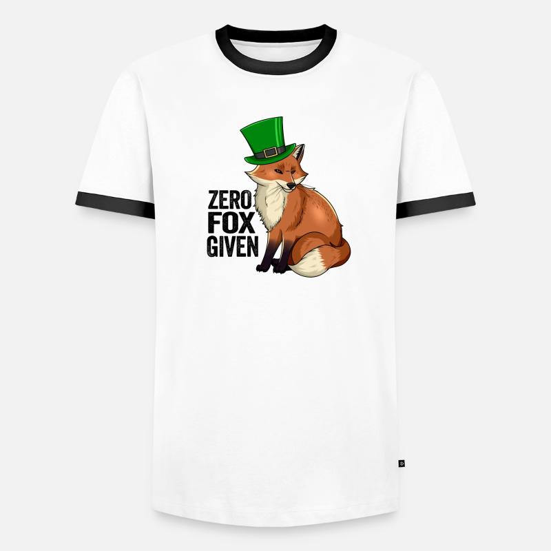 Zero Fox Given Pun Cute Kawaii Irish Fox Men's Ringer Shirt